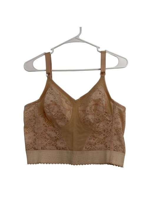 QT Intimates Other - QT Intimates Beige Lace Longline Bra 38C Adjustable Straps Style 1136 Vintage